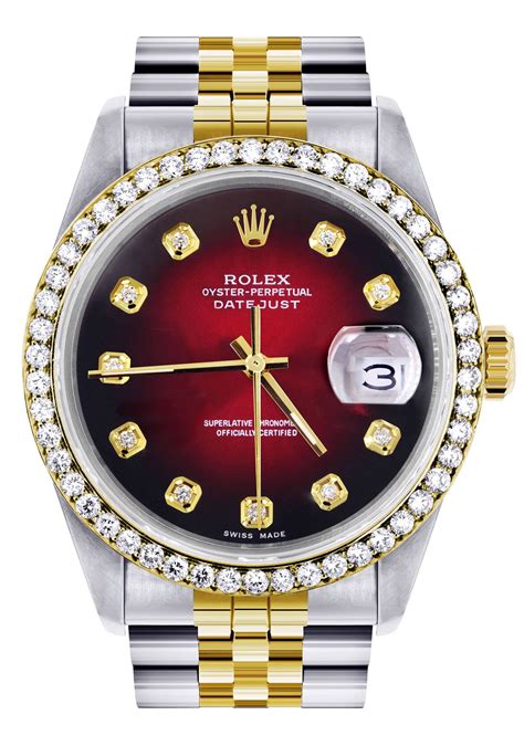 rolex datejust red|rolex datejust two tone price.